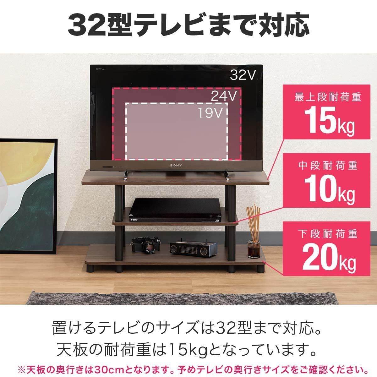 数量限定】ottostyle.jp テレビ台 シンプルで合わせやすいテレビボード 幅80cm ～32型対応 ローボード ロータイプ テレビラック  棚付き TVボード TV台 スリム コンパクト ラック 省スペース 【ホワイト】 - メルカリ