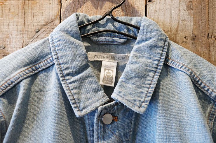 OUTERKNOWN アウターノウン インディゴ デニム ボア コート セール】outerknown(アウターノウン)：デニム ジャケット OUTERKNOWN