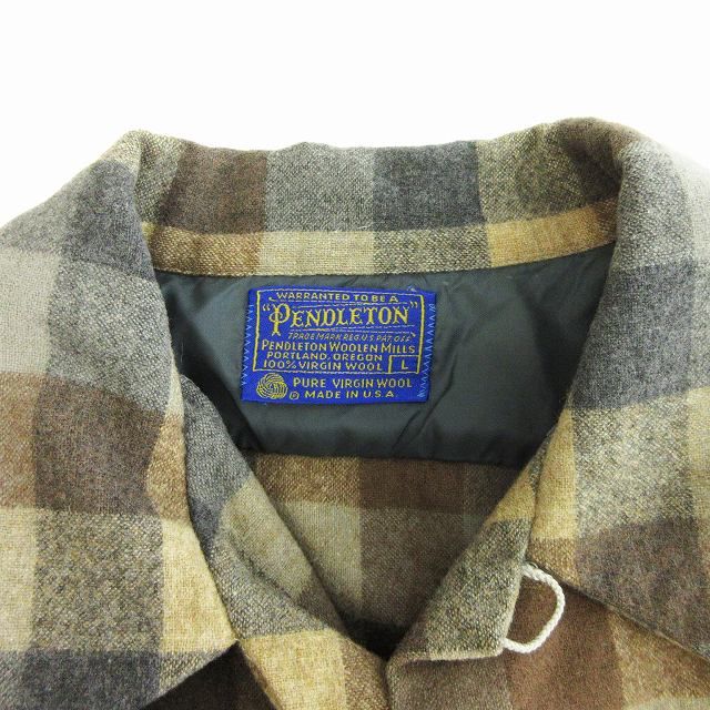 PENDLETON ヴィンテージ 70s シャツ 長袖 ブロックチェック ペンドルトン PENDLETON ヴィンテージ 70s シャツ 長袖 ブロック