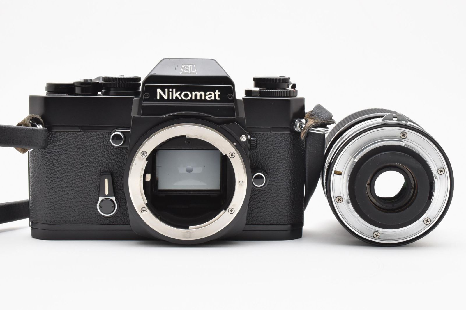 NIKON NIKOMAT EL ブラック ニコン NIKKOR C Auto 43-86mm 1 3.5 一眼レフ フィルム カメラ MF マニュアル A0482