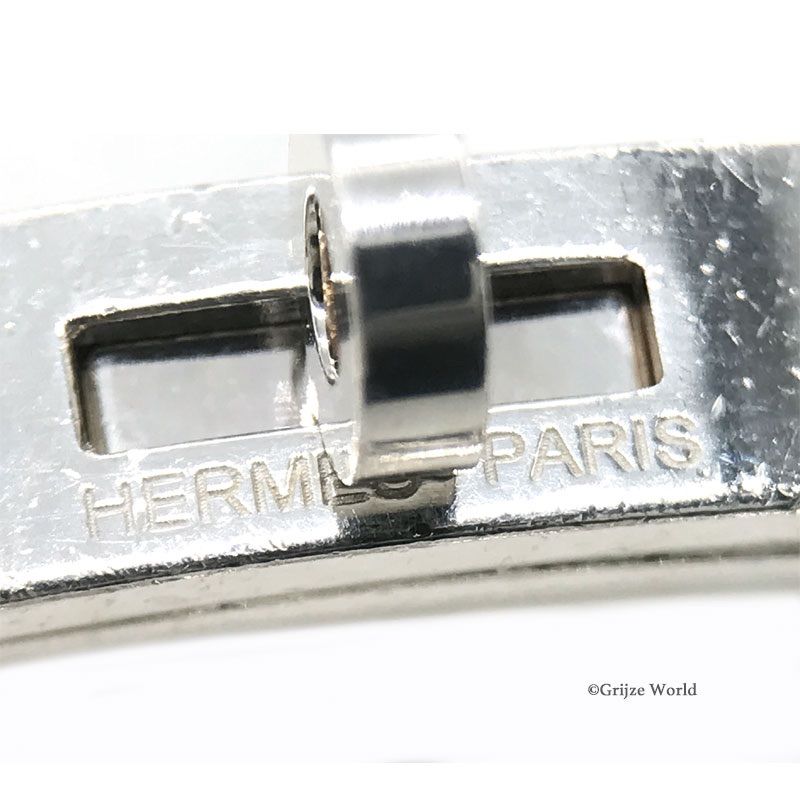 HERMES ケリー グルメット TPM シルバーブレスレット XL ランクB