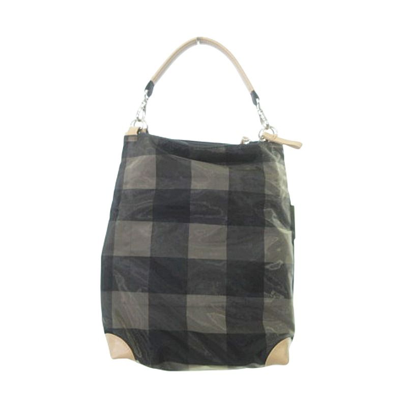 銀座ヨシノヤ 美品 オーガンジー ハンドバッグ 外ポーチ付き