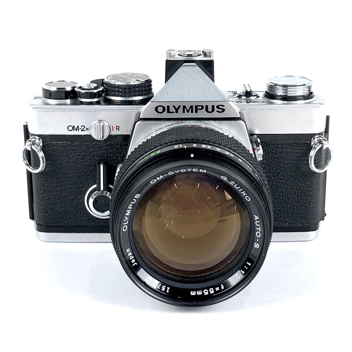 オリンパス OLYMPUS OM-2N シルバー + G.ZUIKO AUTO-S 55mm F1.2 フィルム マニュアルフォーカス 一眼レフカメラ  【中古】