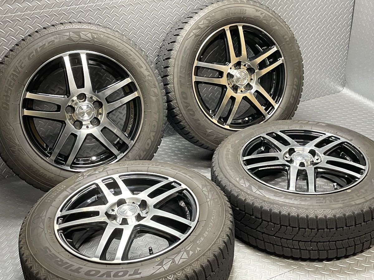 送料無料【中古】ENKEI ZOLF 15x6J+45 5穴100 トーヨー オブザーブ ギ 