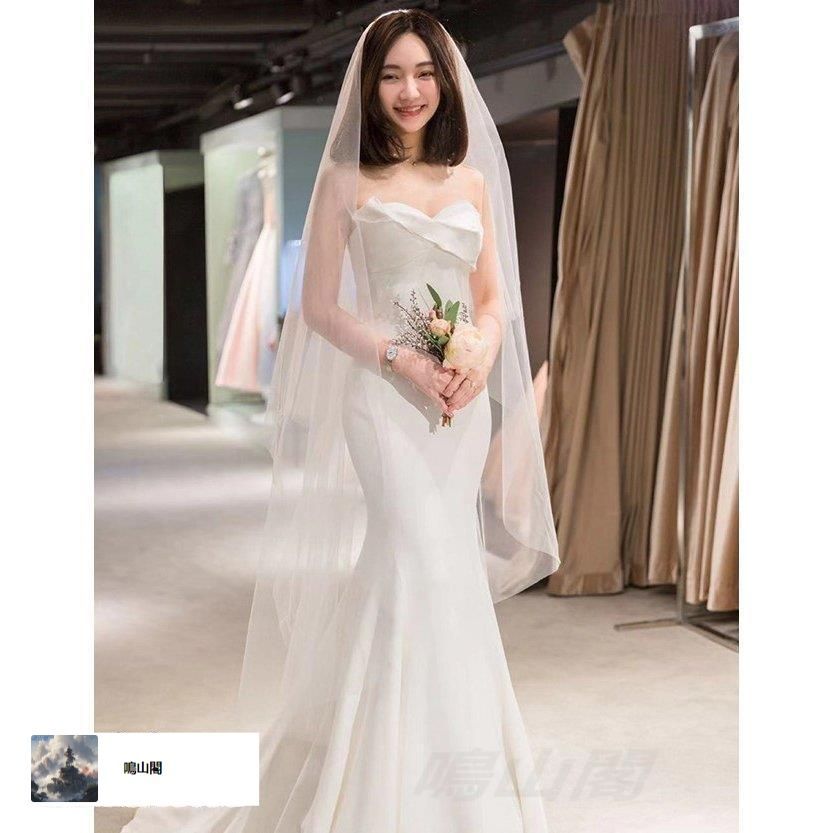 ウエディングドレス マーメイドライン 大きいサイズ 二次会 花嫁 結婚式 白 ロングドレス トレーンドレス スレンダーライン チューブトップWP特別価格104