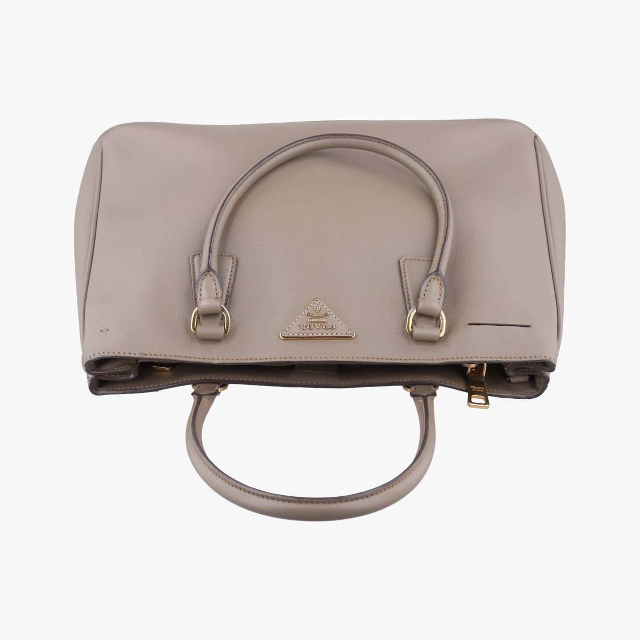 PRADAガレリアサフィアーノ グレー プラダ ガレリア サフィアーノレザー スモールバッグ | PRADA