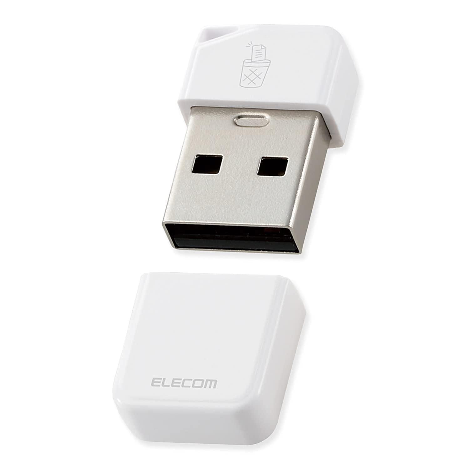 新作，正規品 【新品・2営業日で発送】ELECOM エレコム USBメモリ／USB3.2(Gen1)対応／小型／キャップ付／ホワイト(MF-USB3064GWH) USBメモリ