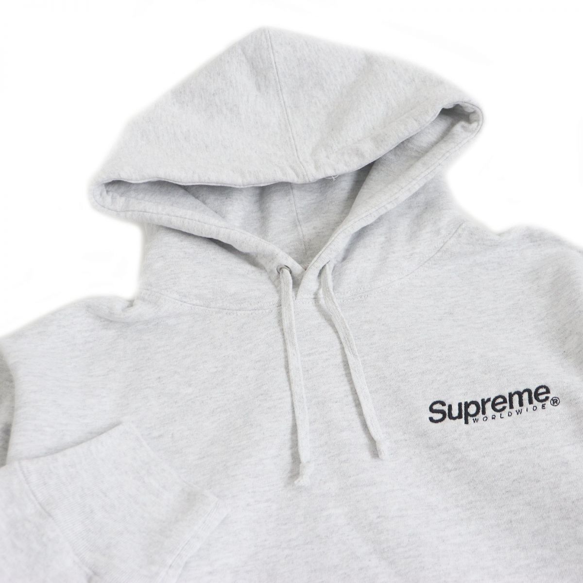 カラーグレーsupreme パーカー スウェット フーディー 裏起毛 グレー ロゴ