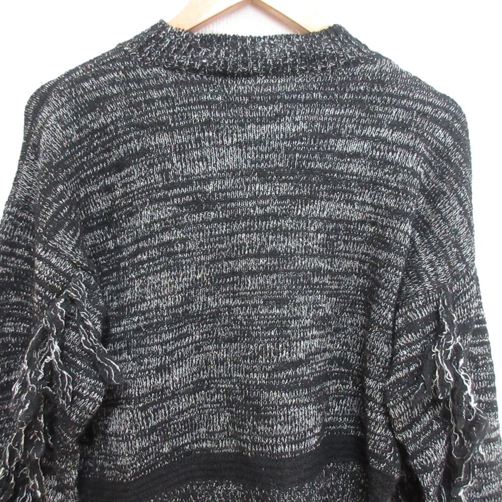 美品 Mame kurogouchi マメクロゴウチ クロップド フリンジ加工 ニット