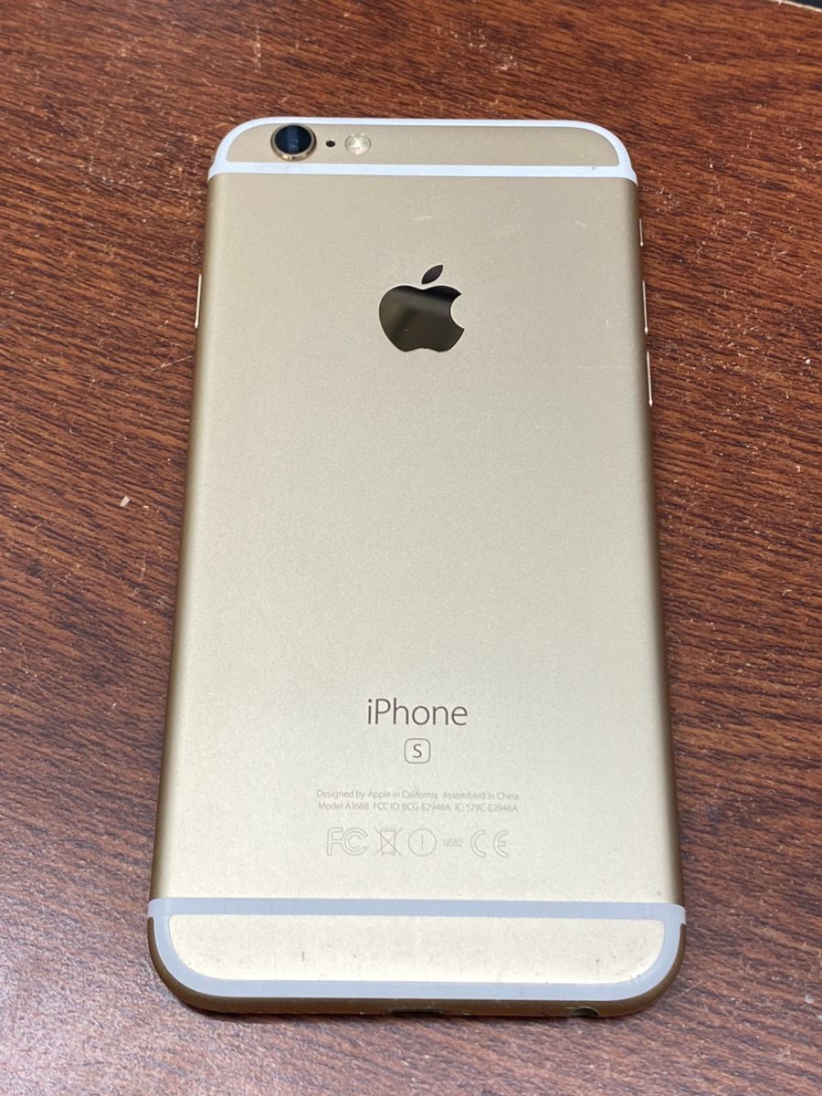 中古品】SIMフリー iPhone 6S 16GB 新品バッテリー ゴールド 10-411 