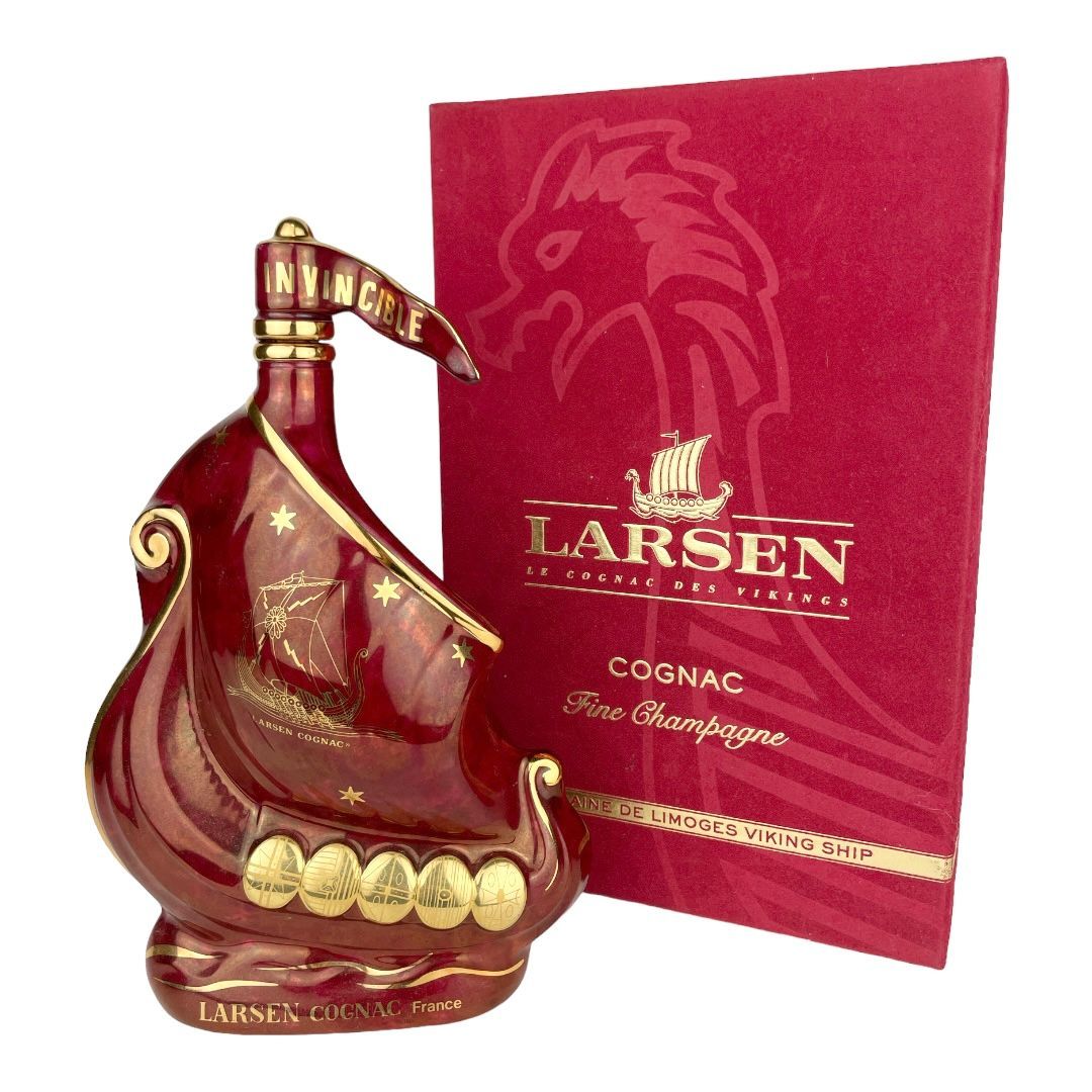 ☆古酒☆LARSEN VIKING SHIP ラーセン シップボトル ライトブルー 青