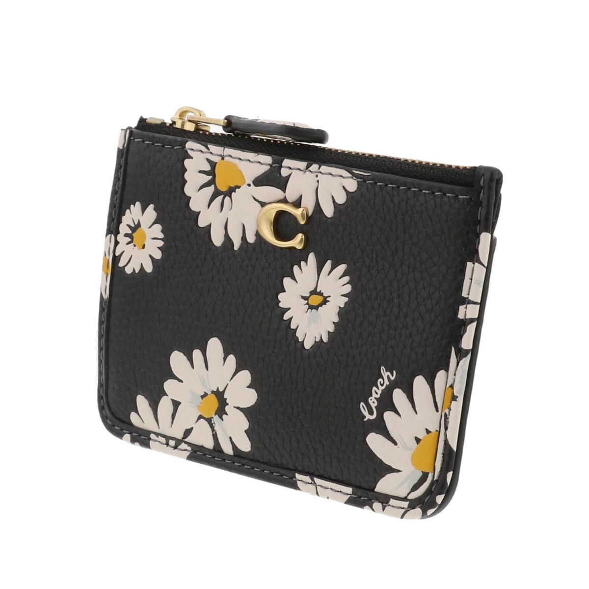 中古】 COACH （コーチ） ﾐﾆ ｽｷﾆｰIDｹｰｽ・ﾌﾛｰﾗﾙ プリント ｺｲﾝｹｰｽ 財布 
