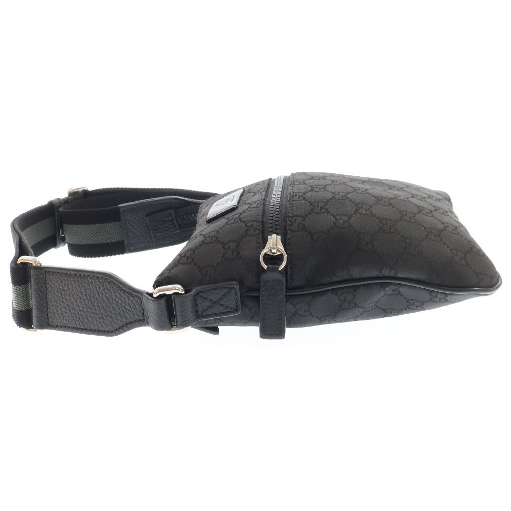 I01)グッチ　ナイロンショルダーバッグ ブラック 関税負担なし☆GUCCI グッチ ナイロンショルダーバッグ (GUCCI