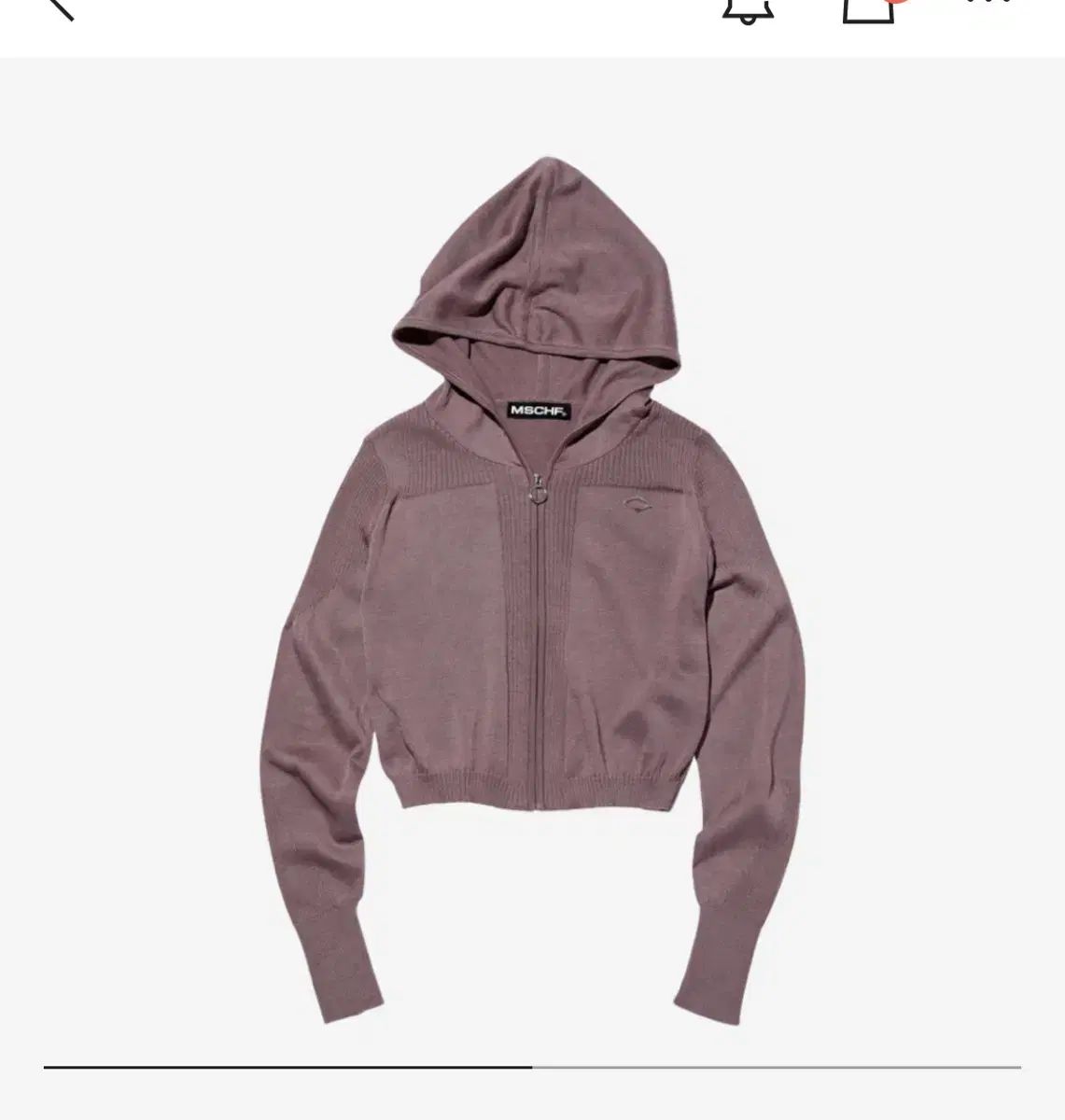 ミスチーフ ランバス KNITTED フード ローズブラウン M