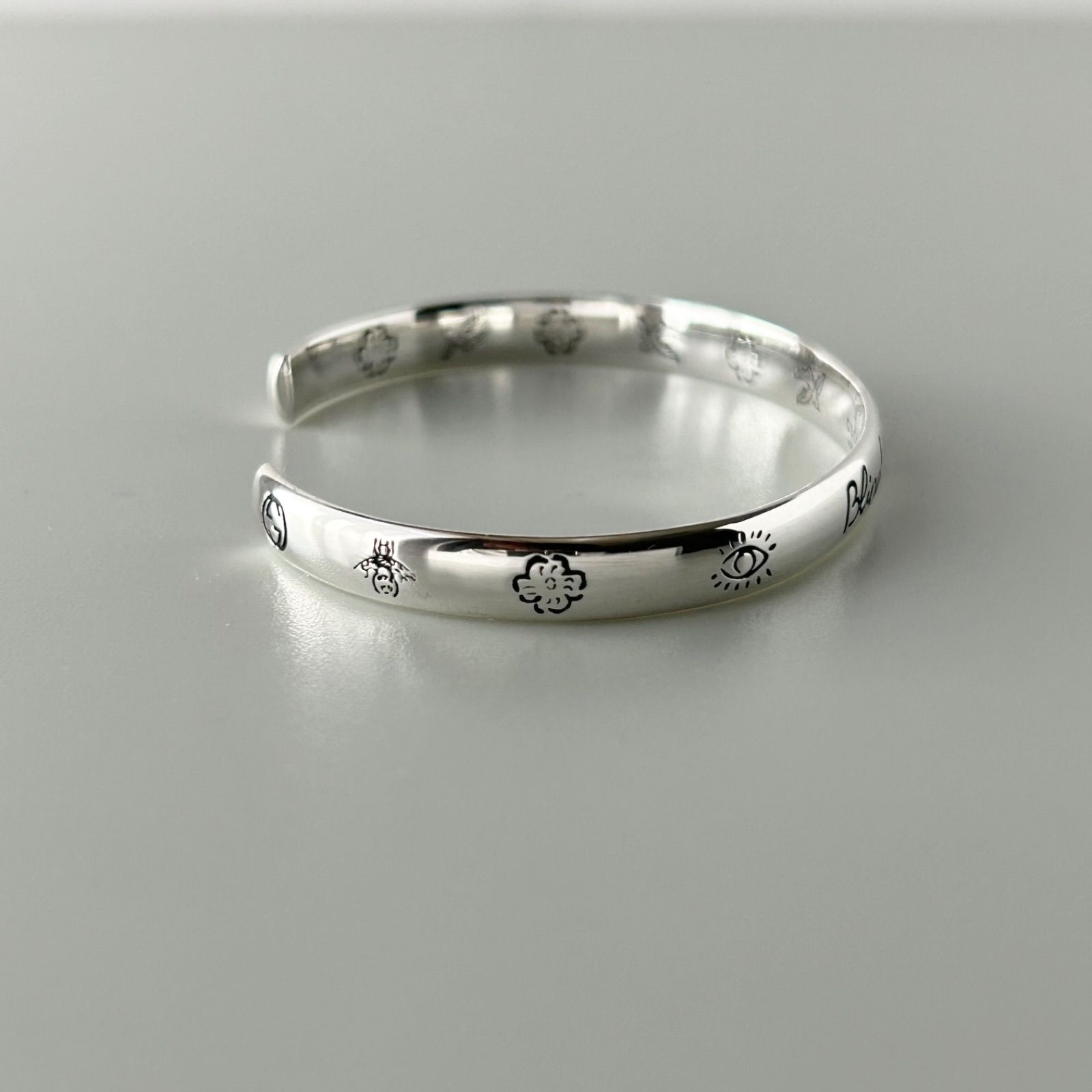 グッチ バングル ブレスレット ブラインドフォーラブ GG AG925