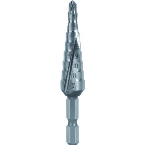 4~12mm_ー TRUSCO(トラスコ) 六角軸ステップドリル 2枚刃 4~12mm TSDS12