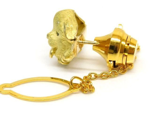 ★ K18刻印 　ゴールドタイタック タイピン ファッション小物 18金 タイタック ネクタイピン K18刻印 専用ケース付き K18ゴールド