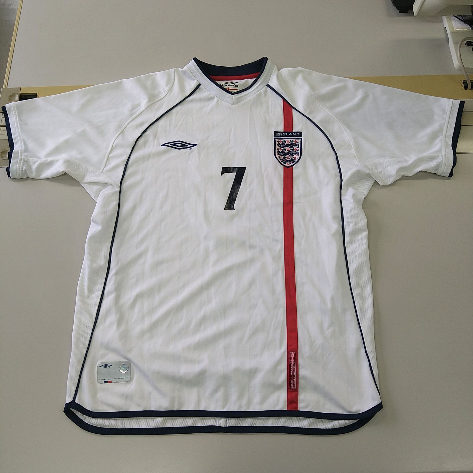 UMBRO ユニフォーム　02日韓W杯　ベッカム　イングランド代表長袖 UMBRO ユニフォーム 02日韓W杯 ベッカム イングランド代表 長袖