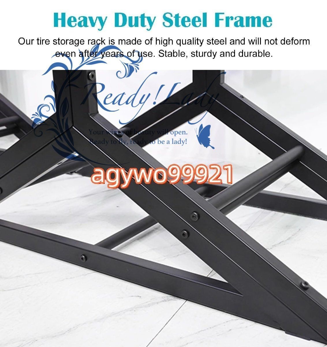 頑丈なタイヤリム収納オーガナイザー