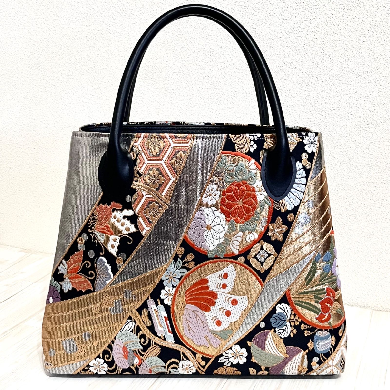 帯地バック 袋帯リメイク トートバック obi リメイクバック ハンドメイド 雅 みやび 20