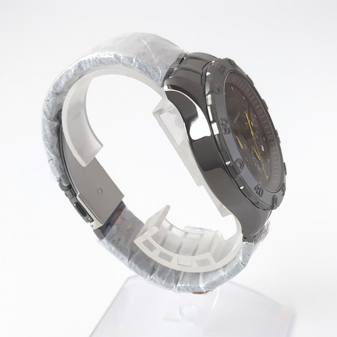 ブラック/ガンメタル新品VERSUS VERSACEかっこいいメンズ腕時計 箱付