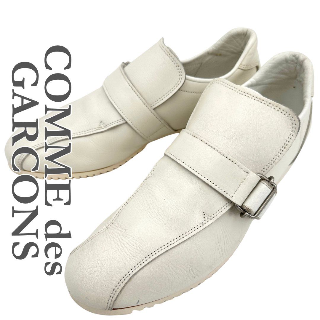 COMME des GARCONS 革靴 本革 モンクストラップ ホワイト 1699T