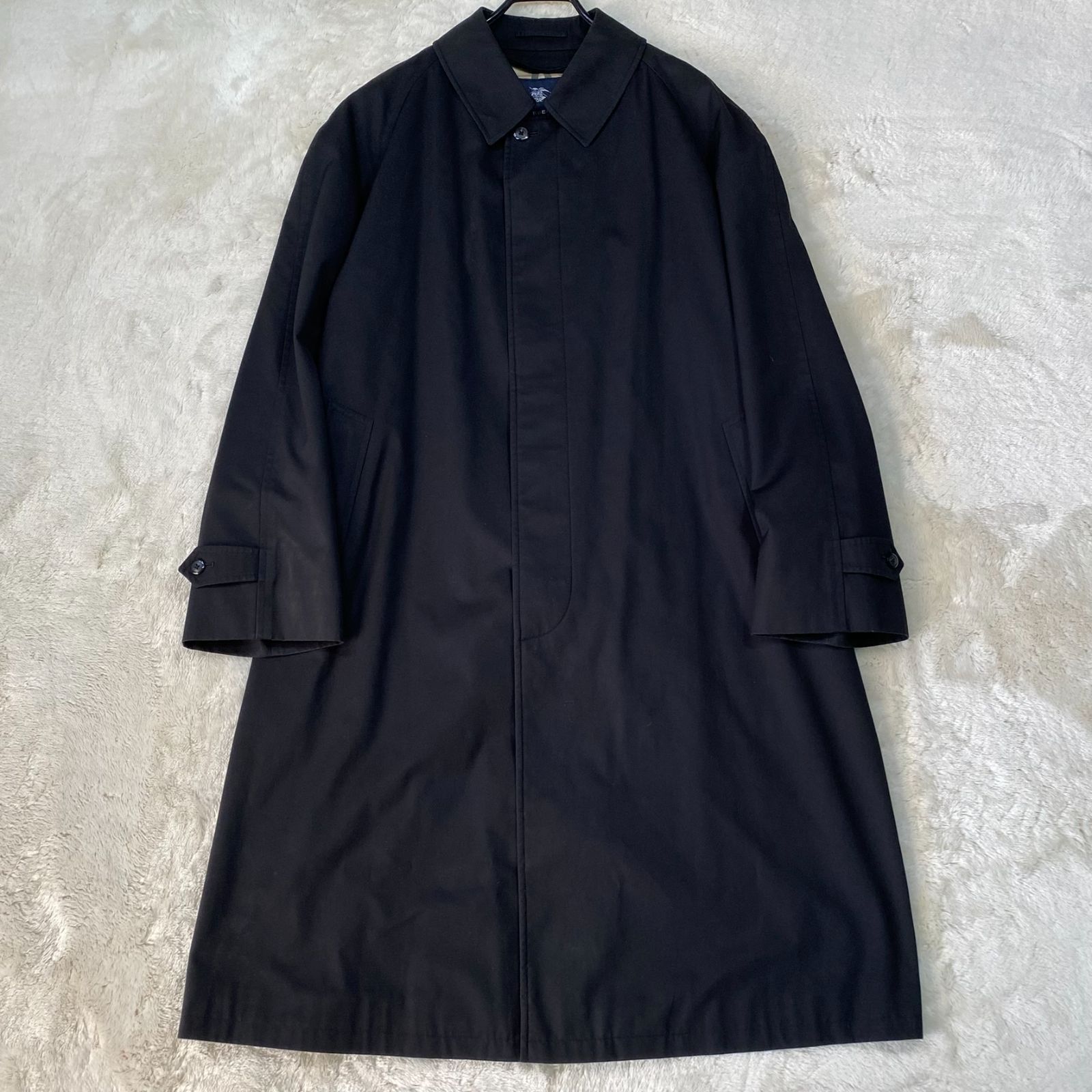 新品未使用 BURBERRY LONDON バーバリー 日本製 三陽商会 コート Burberry London 三陽商会 ステンカラーコート ノバチェック ブラック