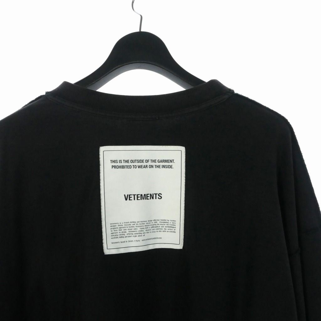 ヴェトモン VETEMENT 18AW インサイドアウト ロングスリーブTシャツ 