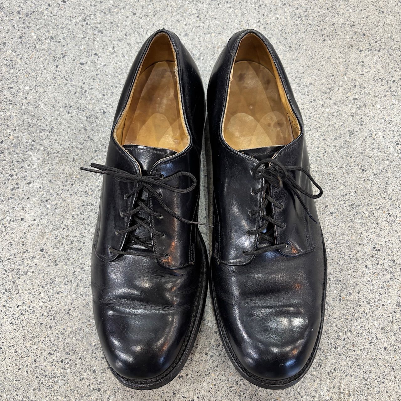 Military】80s US NAVY Leather Shoes 7R 