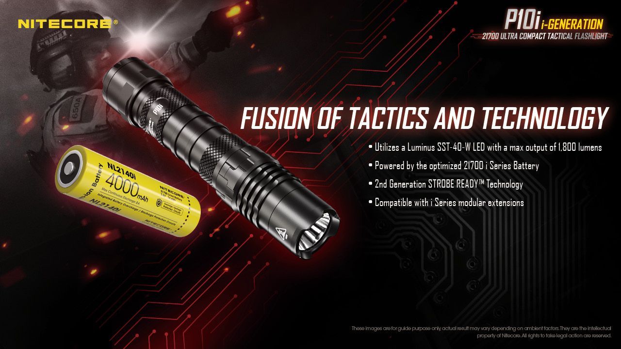 NITECORE ナイトコア P10i ハンドライト 1800ルーメン Luminus SST-40