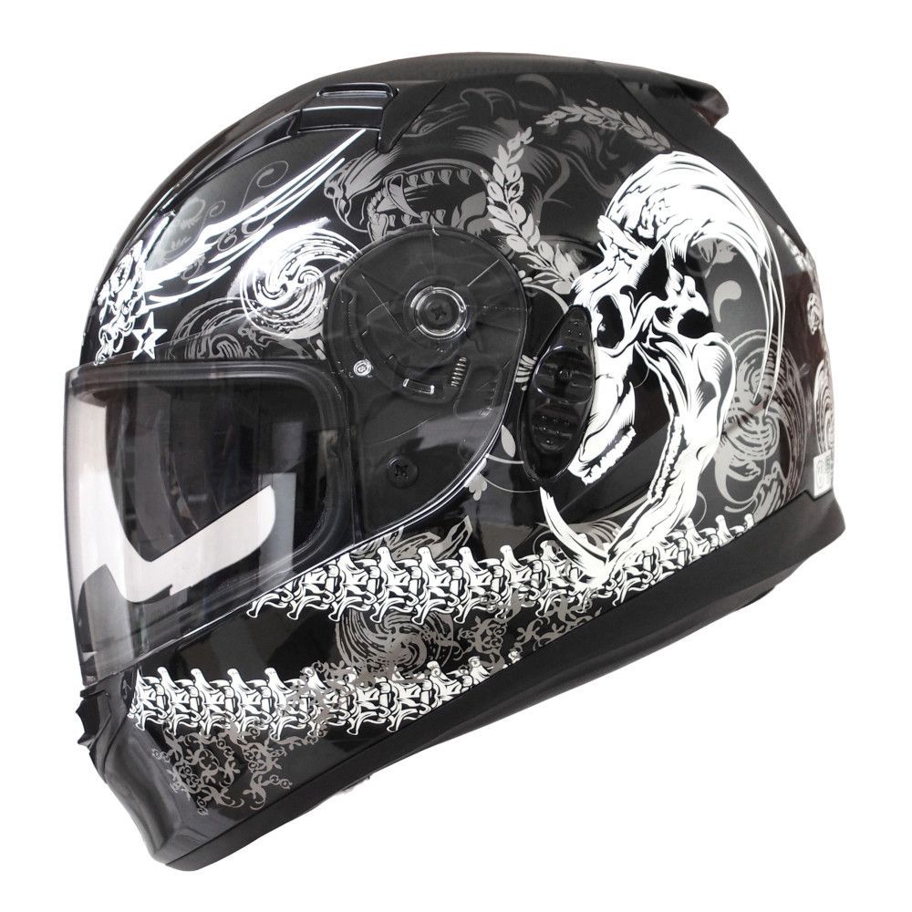 SG/PSC規格】バイク用 フルフェイスヘルメットNINJA-SKULL ブラック（M-L-XL）ドクロ柄 スタイリッシュでかっこいい☆フルフェイス＆ジェットヘルメット  - メルカリ