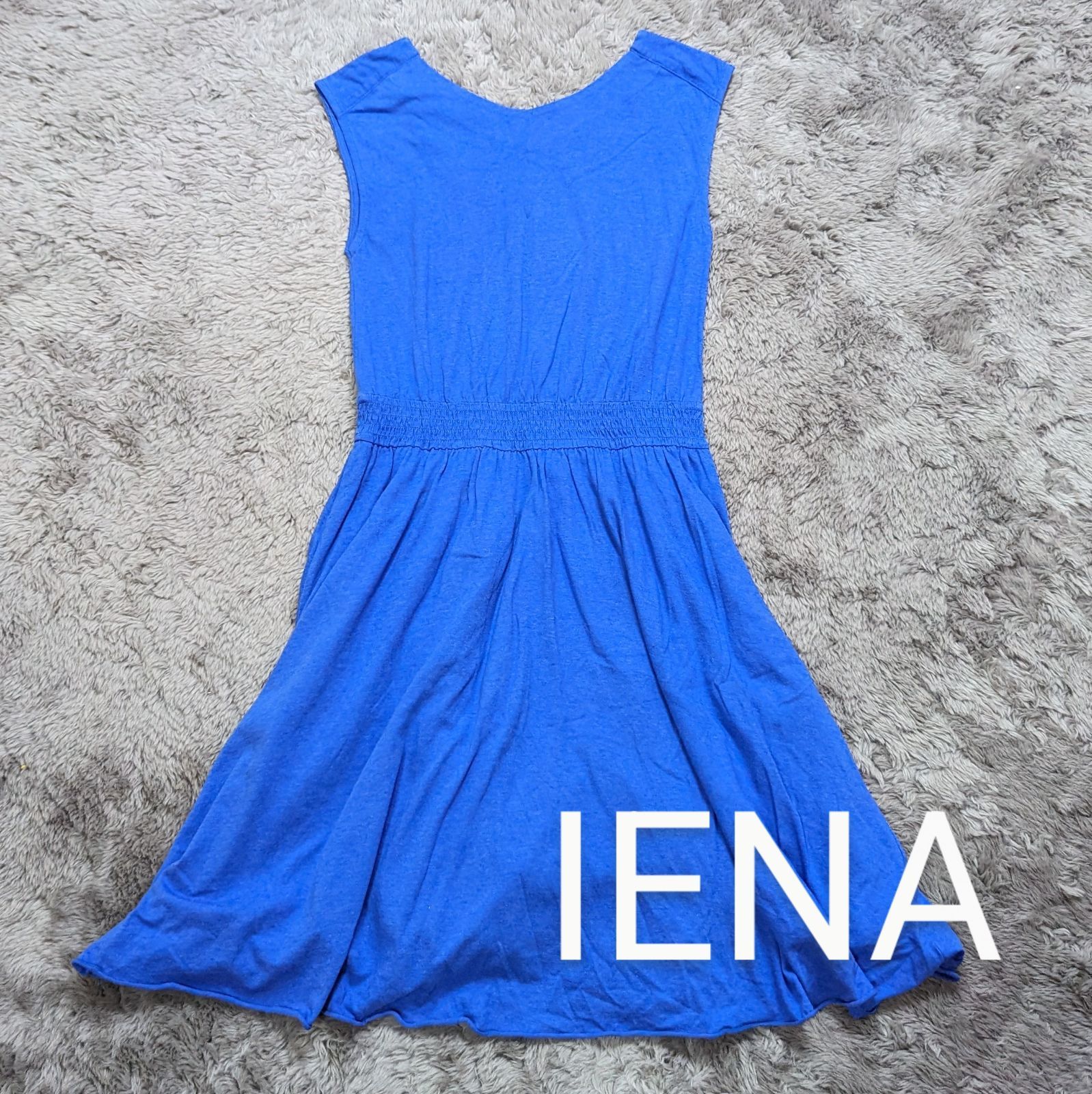 【良品】IENA ワンピース ブルー 38 (M) イエナ 大人 レディース キッズ 人気 オススメ ドレスアップ