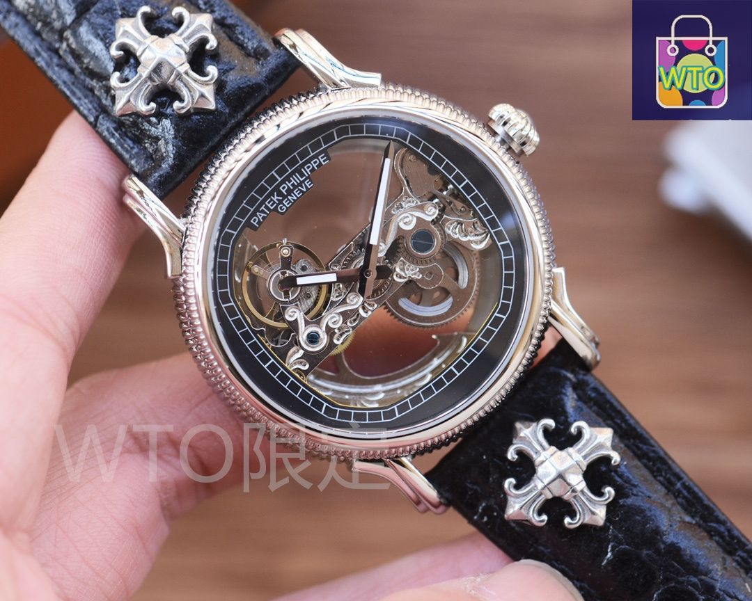 未使用 パテックフィリップPATEKPHILIPPE　腕時計レザーバンド　本革 For Patek Philippe パテック・フィリップ ワニレザーベルト