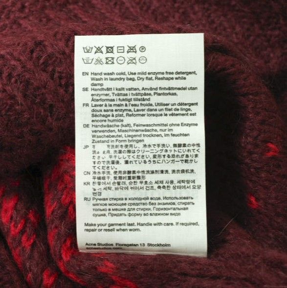 新品 Acne Studios アクネストゥディオズ 22AW イタリア製