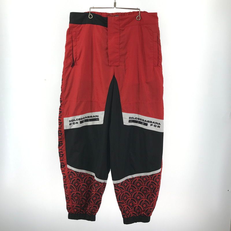 DOLCE＆GABBANA ドルチェアンドガッバーナ 呪術廻戦 コラボ NYLON PANT ナイロン パンツ 古着 サイズ 50 ブラック オレンジ メンズ 152-250416-mh-07-fuz