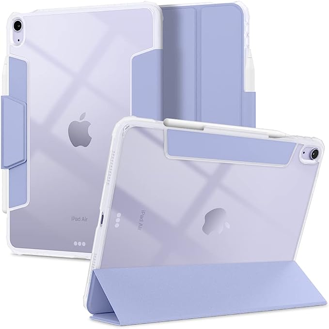 iPad Air 10.9 (2022 2020) ラベンダー Spigen iPad Air5 ケース 2022 (第5世代) iPad  Air4 ケース 2020 カバー 背面クリア 透明 Apple Pencil 対応 米 ::95761 