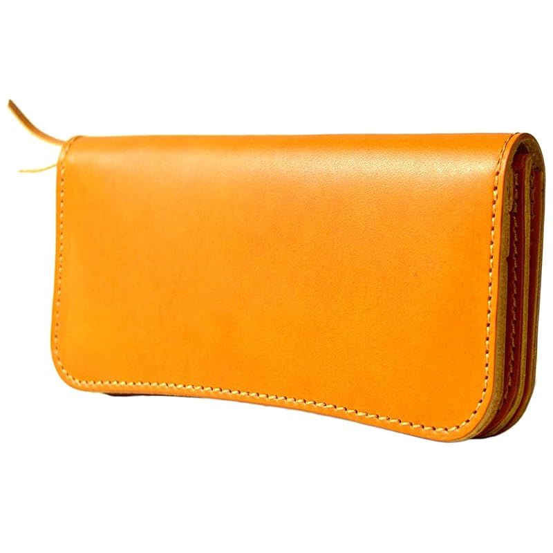 【新品】 atelierCODEL 長財布 栃木レザー メンズ 財布 本革 (キャメルイエロー) 0