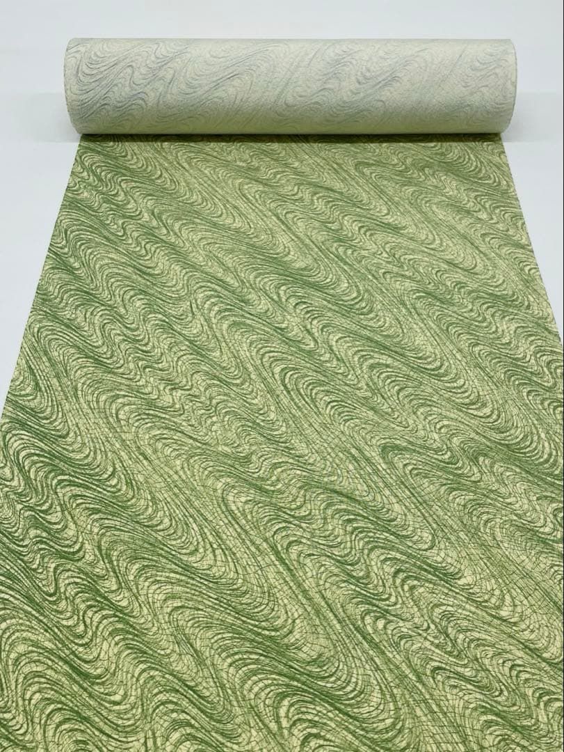 小紋 更紗 全体柄 鳥 正絹 反物