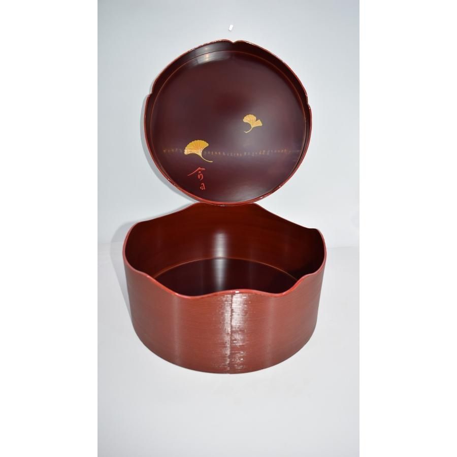 茶道具 茶箱 千歳盆 溜塗 木製 紙箱 茶道 t ms27-011 注 画像は見本です