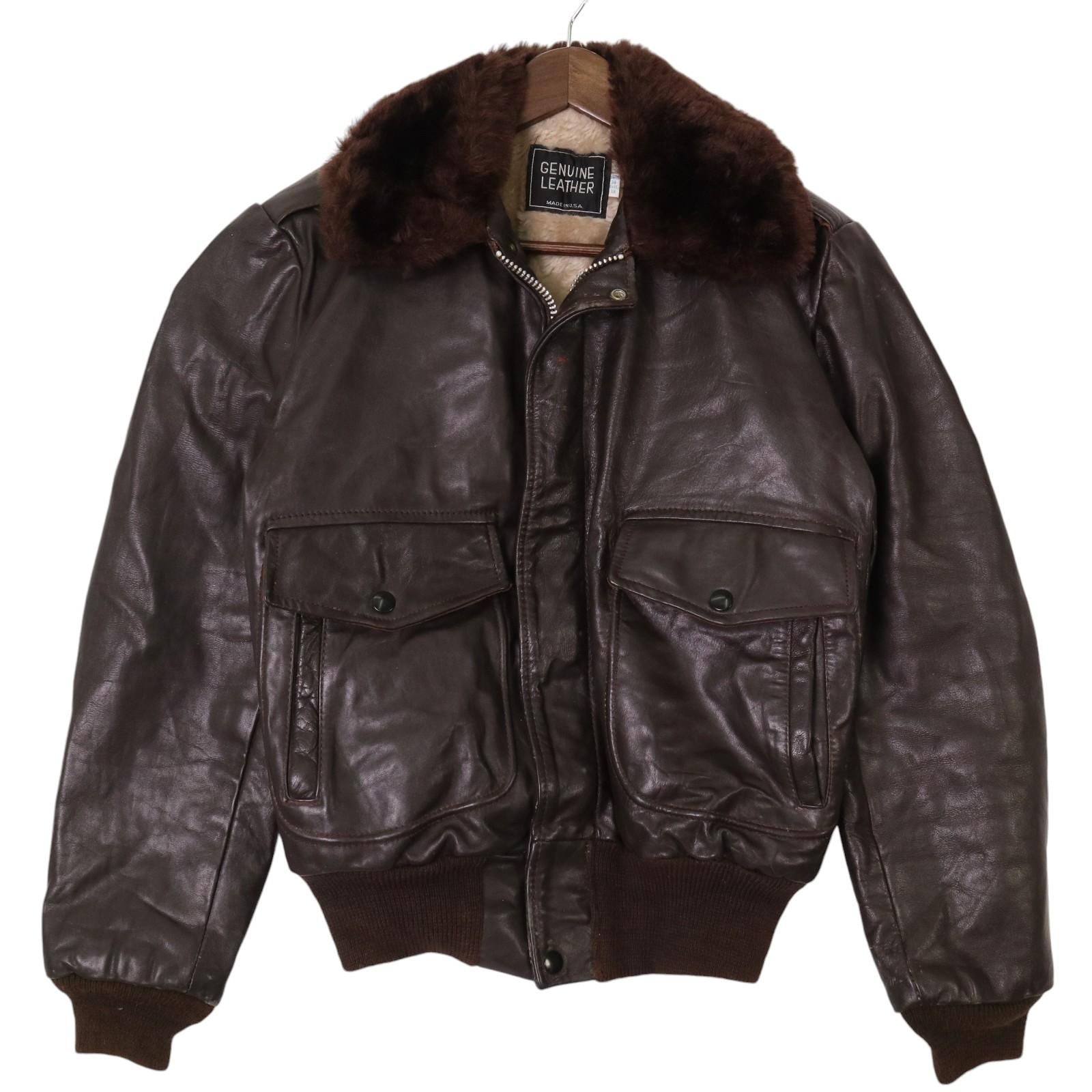 80年代 R.Sherman G-1フライトジャケット ダークブラウン USA製 80年代 R.Sherman G-1 フライトジャケット レザージャケット