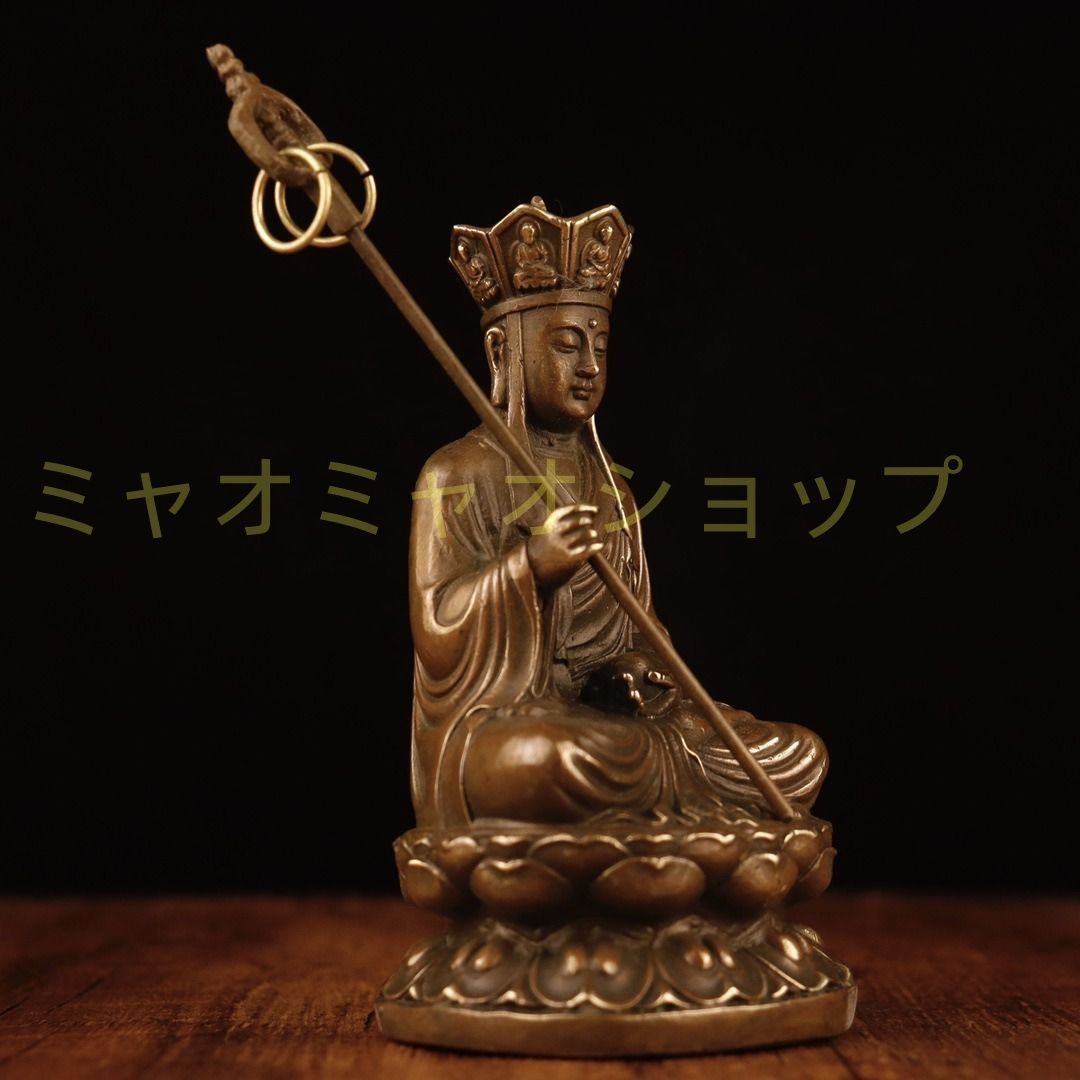 人形　銅製　地蔵　菩薩　香炉　置物　インテリア　工芸品　美術品　A1334 楽天市場】仏像 地蔵菩薩 純金メッキ 高さ15cm お仏壇や