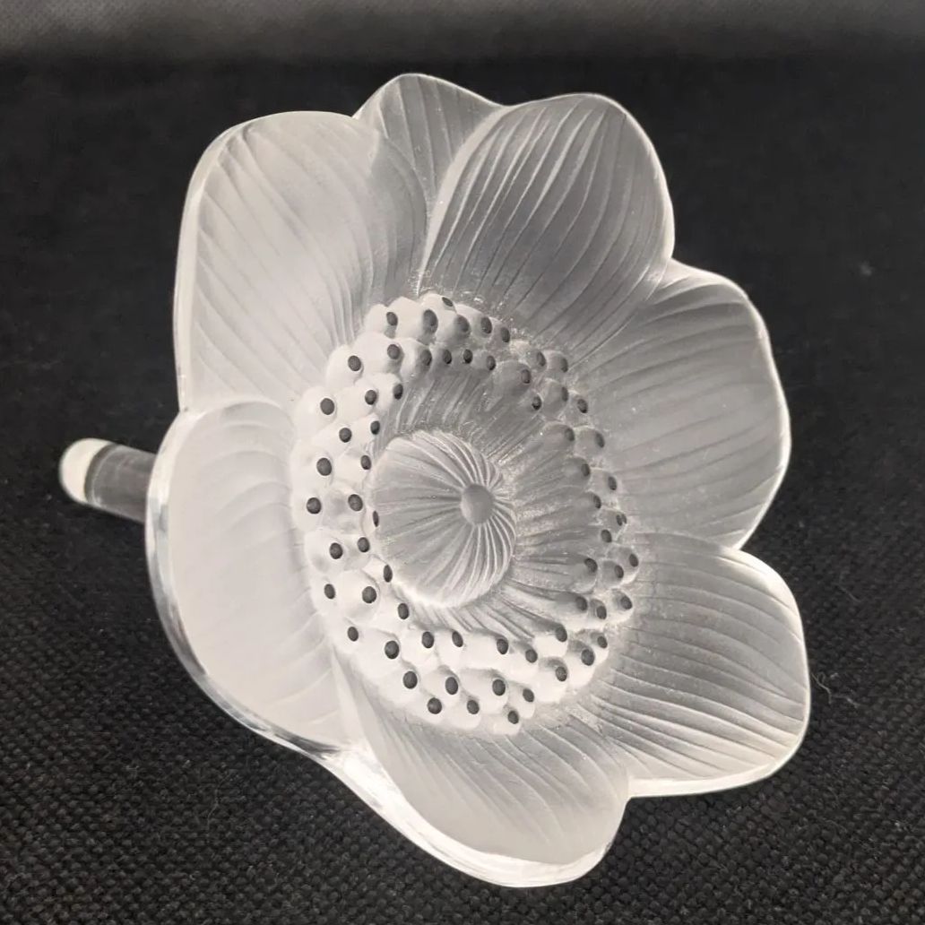 美品 刻印 Lalique ルネ・ラリック アネモネ ペーパーウェイト