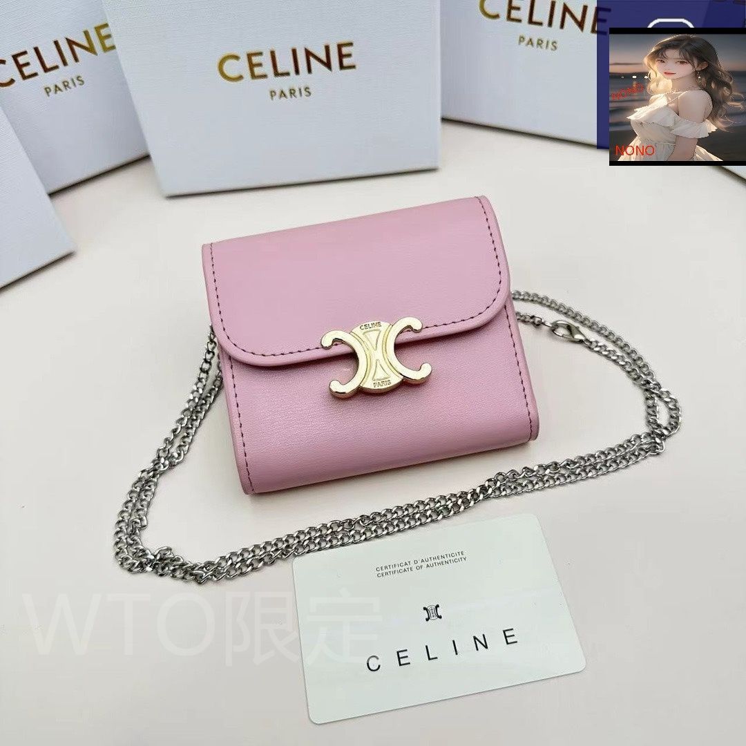 本日限定】?Celine トリオンフ チェーンウォレット 10783 ? 高級