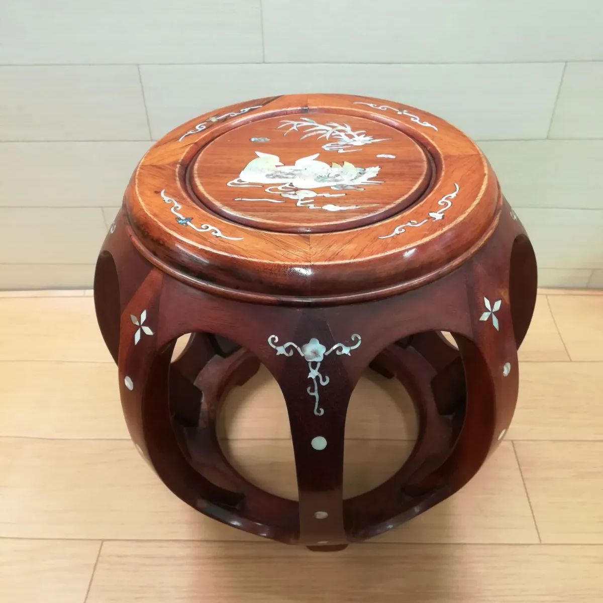 螺鈿細工 丸椅子 スツール 太鼓型 椅子 1170 - メルカリ