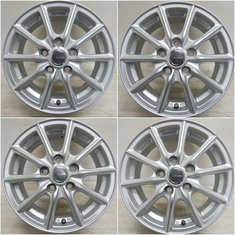 中古 15インチ アルミ ブリヂストン製 ECO FORME エコフォルム 4本 