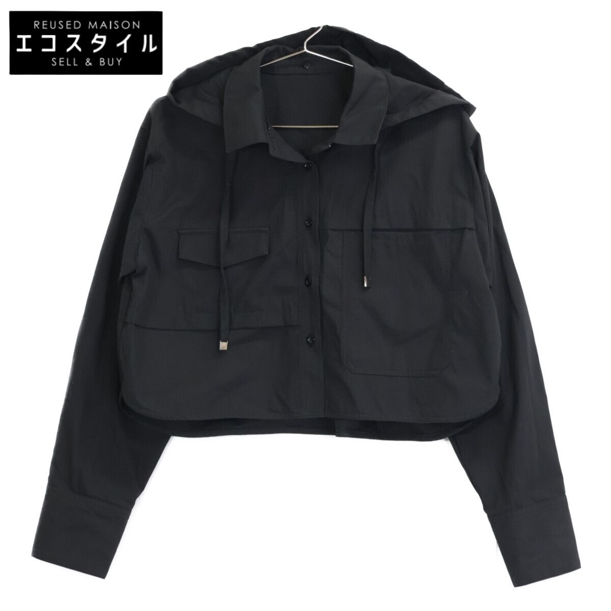 UNITED TOKYO ユナイテッドトウキョウ ﾌﾞﾗｯｸ 2way ｺｯﾄﾝ ﾌｰﾃﾞｨｼｮｰﾄｼｬﾂ F