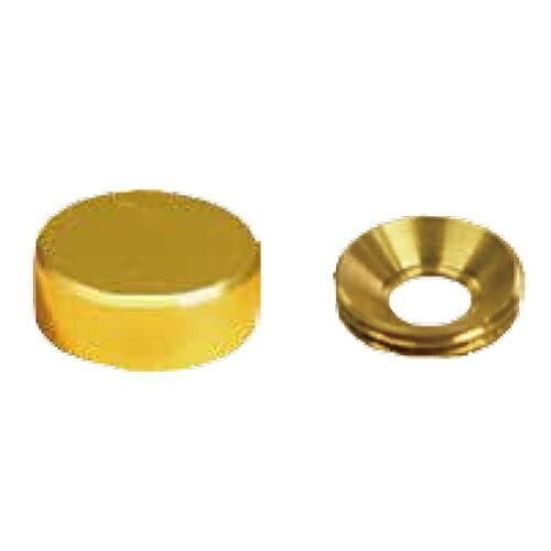 3営業日で発送 ダンドリビス 太鼓鋲ネジキャップ 真鍮メッキ 丸平 10号 各50個