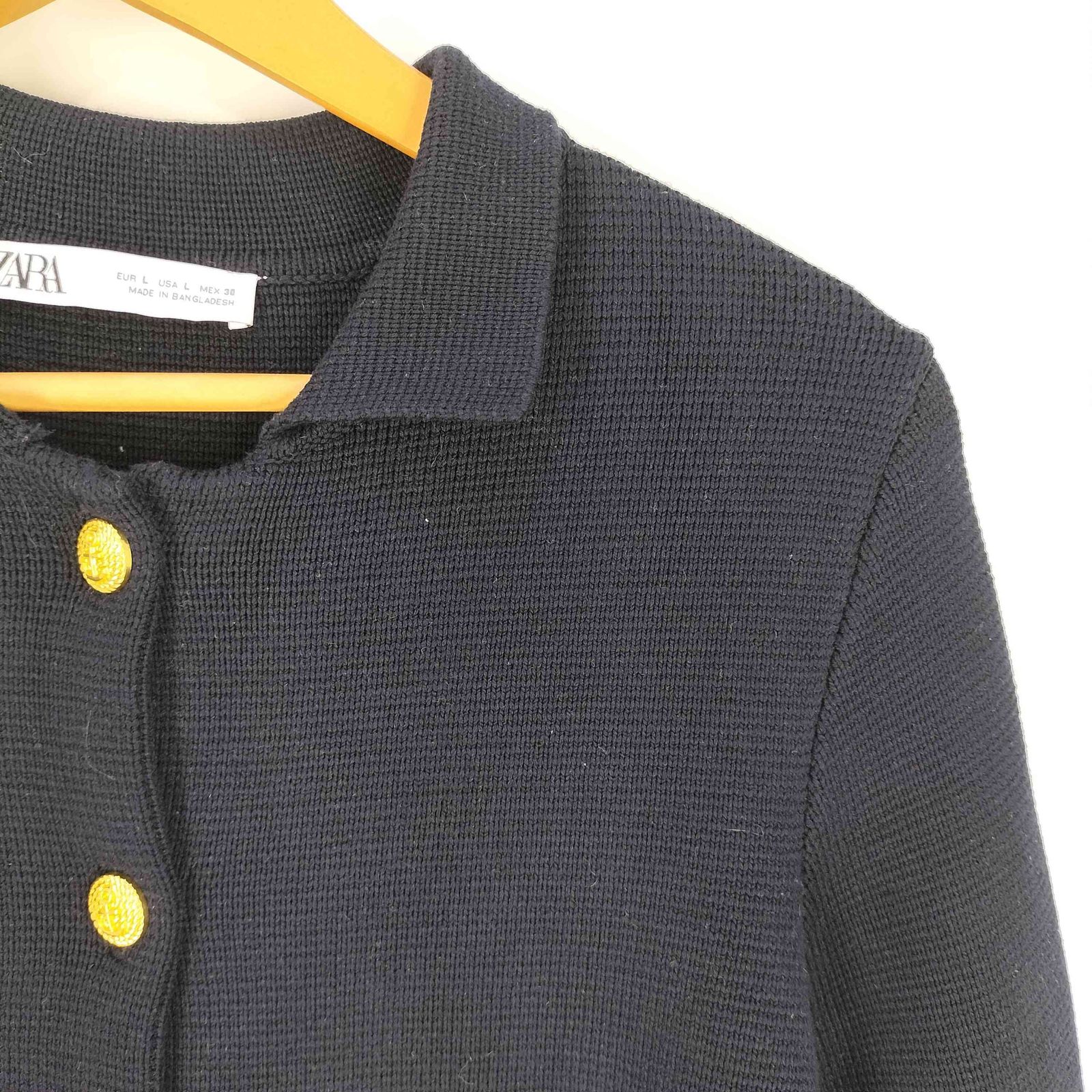 ザラ ZARA ゴールドボタン ニットジャケット レディース import