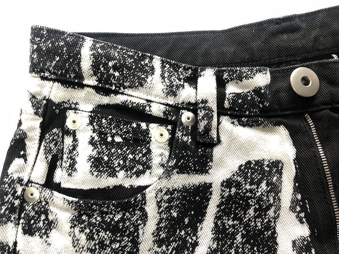 two-tone ブリーチブラックデニム