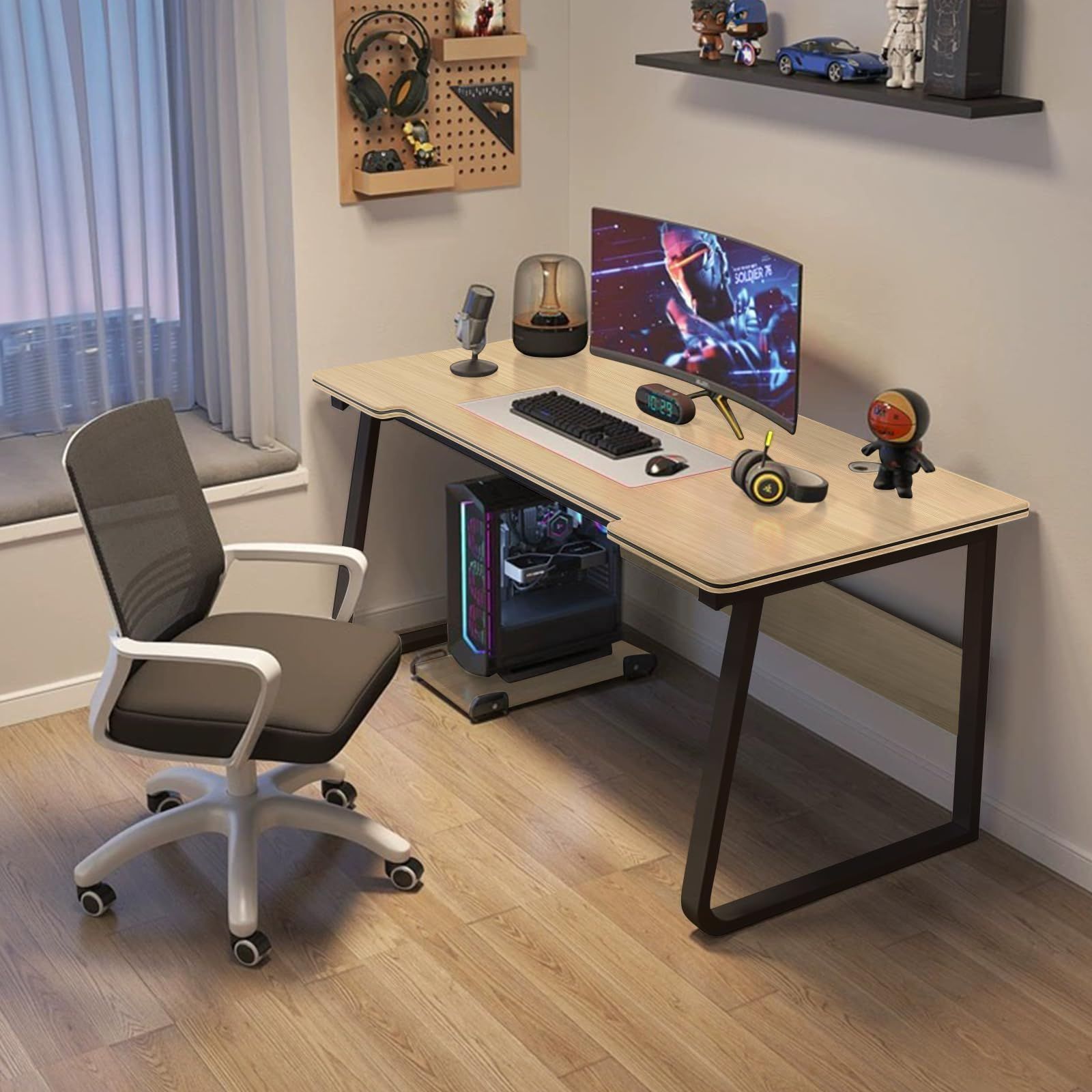 モダンデザイン パソコンデスク160cm 奥行60cm収納袋フック付ピンテージ デスク】160cm×60cm モダンデザイン パソコンデスク160cm 奥行60cm収納